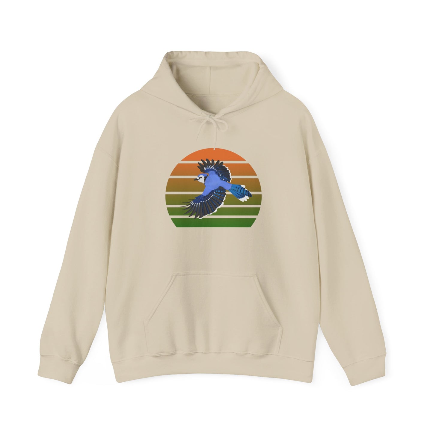 Blue Jay Flying Bird Birdwatcher Biologist Birdlover Hoodie