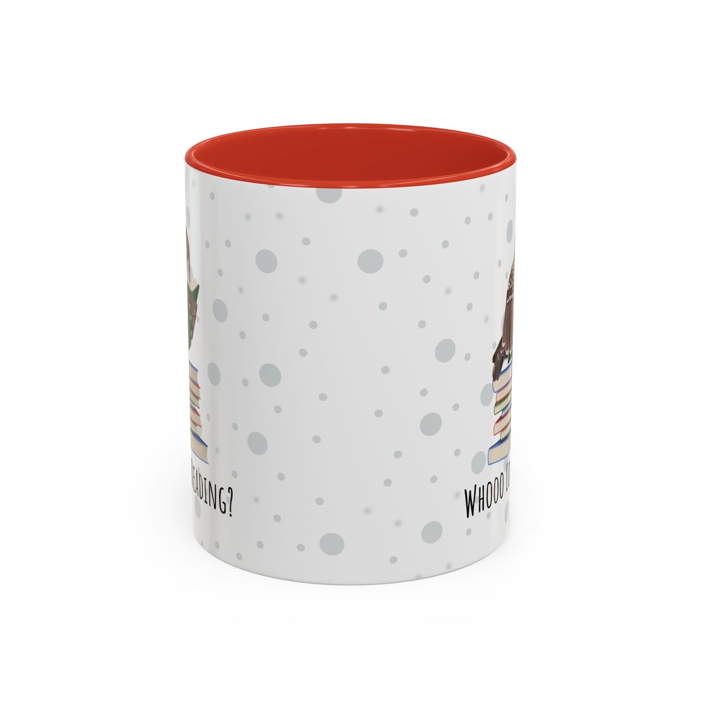 Whooo Loves Reading Owl Teacher Mug – Two-Tone Librarian & Book Lover Cup