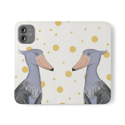 Shoebill Bird Art Phone Flip Case