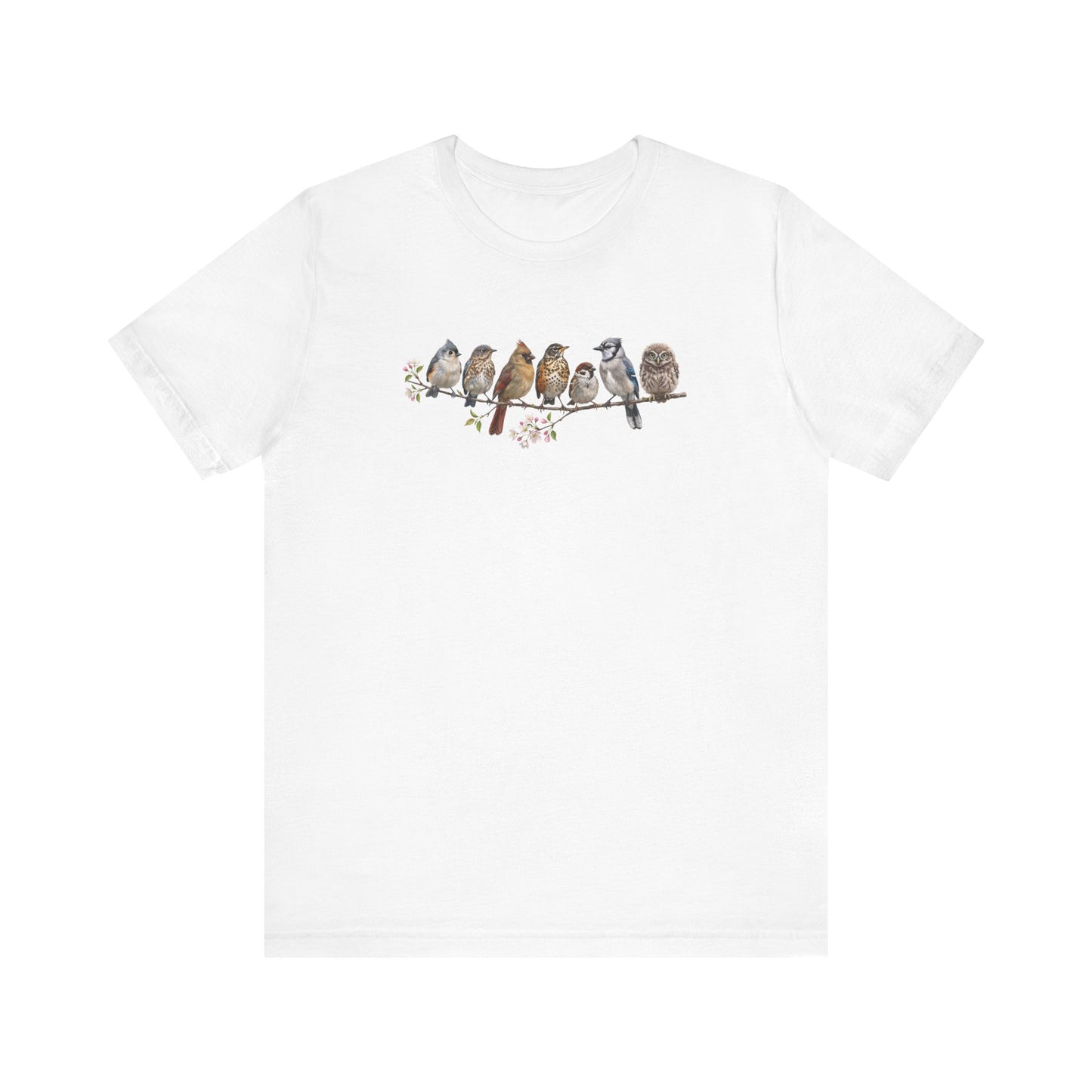 Bluebird Cardinal Blue Jay Robin | 7 Little Fledglings T-Shirt | Cute Baby Birds Graphic Tee