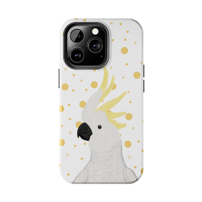 Cockatoo Bird Art Tough Phone Case White