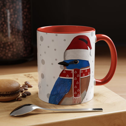 Bluebird Christmas Bird Coffee Mug