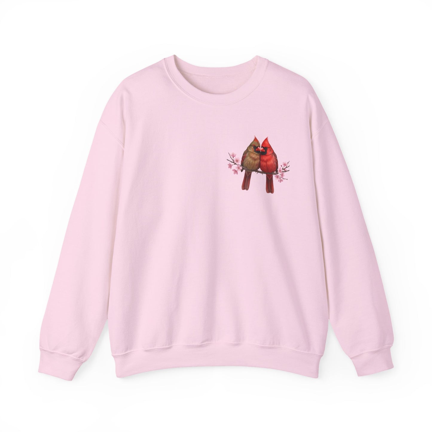 Cardinal Cherry Blossom Sweatshirt | Floral Bird Crewneck Cozy Spring Pullover – Animal Lover Gift,