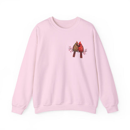 Cardinal Cherry Blossom Sweatshirt | Floral Bird Crewneck Cozy Spring Pullover – Animal Lover Gift,