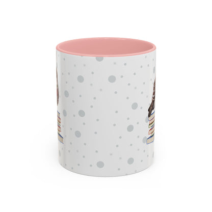 Cute Owl on Books Teacher Mug – Two-Tone Classroom Coffee Cup