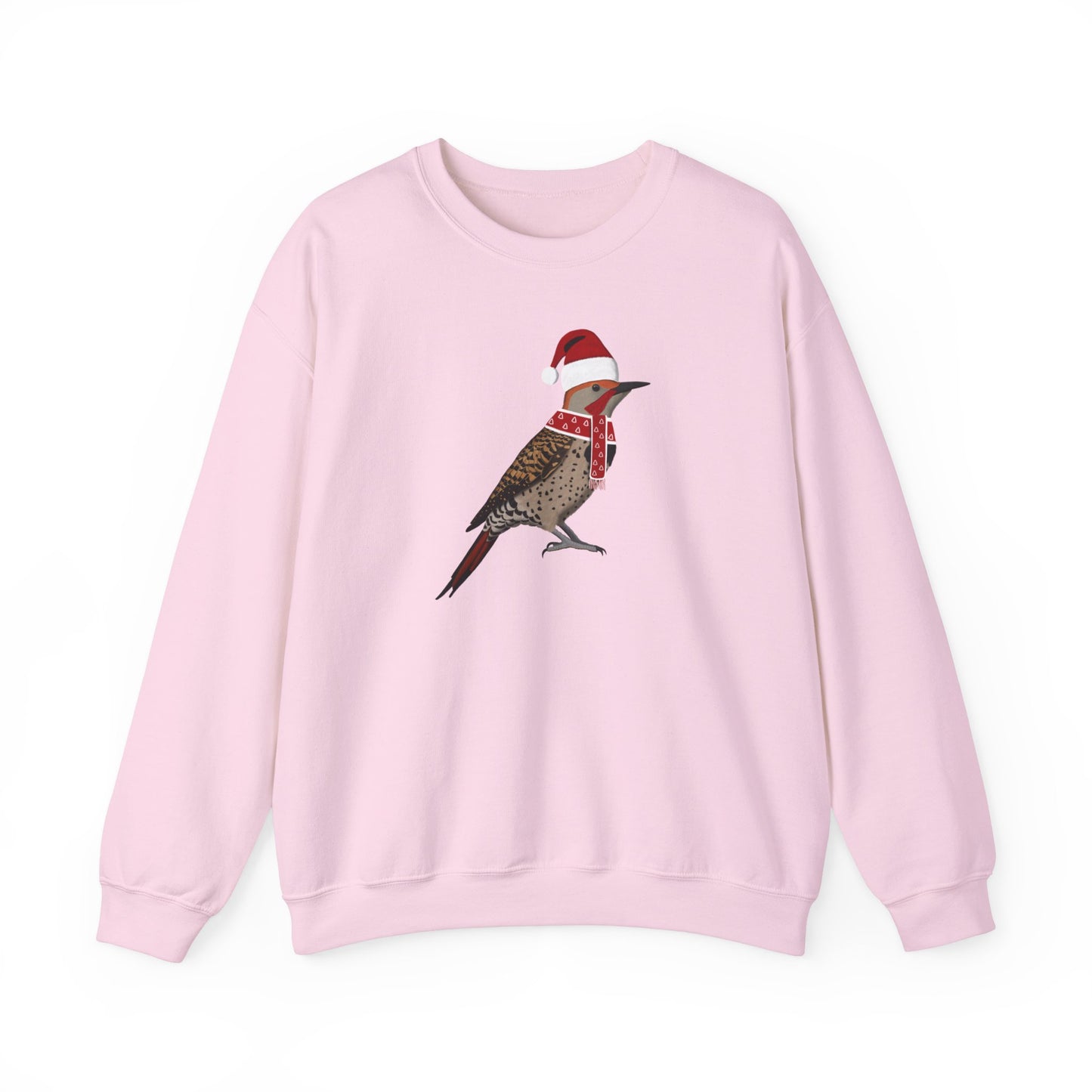 Northern Flicker with Christmas Hat Bird Birdwatcher Sweatshirt