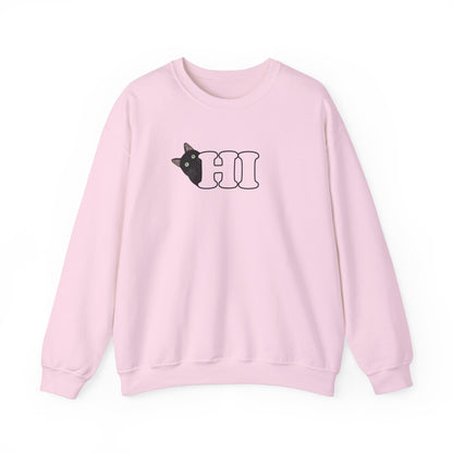 Black Cat Hi Cat Lover Sweatshirt