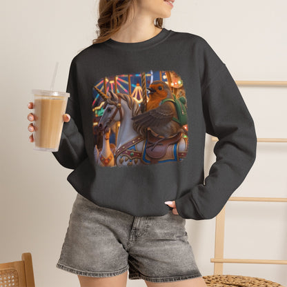 Robin Rosi Unicorn Carousel Premium Sweatshirt for Bird Lovers