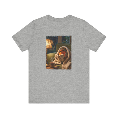 Robin Rosi Reading a Book T-Shirt for Bird Lovers