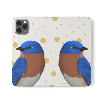 Bluebird Bird Art Phone Flip Case