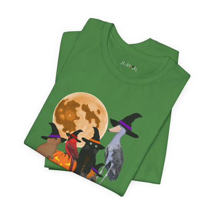 Cardinal Robin Shoebill with Cat and Bunny Halloween Bird T-Shirt