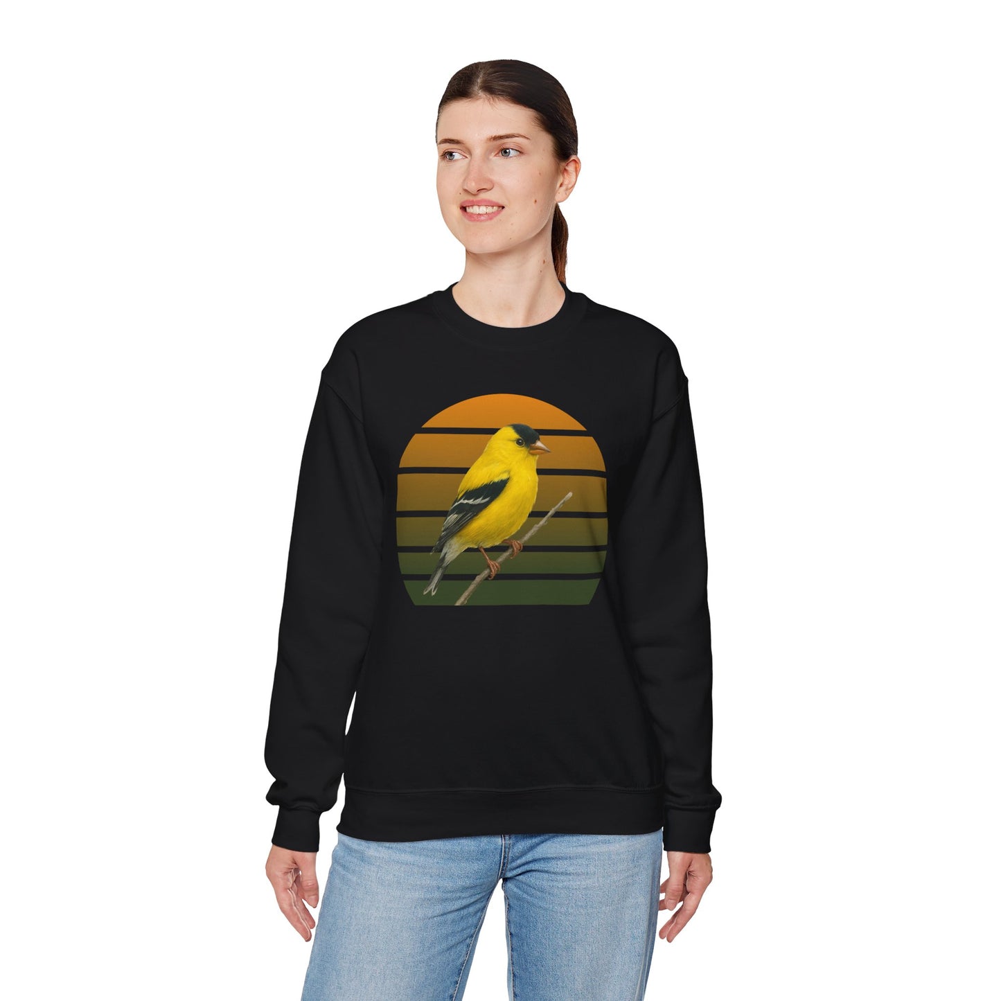 American Goldfinch Sweatshirt | Unisex Bird Lover Pullover | Wildlife Birder Gift | Songbird Crewneck