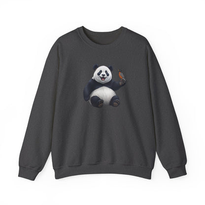 Panda Bear with an American Robin Sweatshirt Bird & Animal Lover