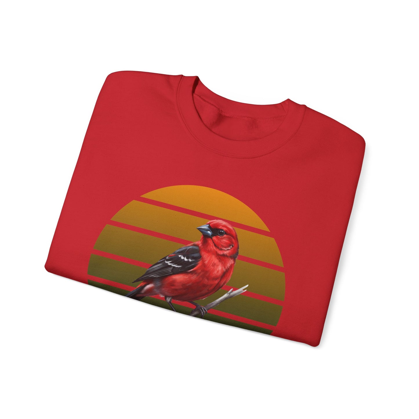 Scarlet Tanager Sweatshirt | Bird Watcher Crewneck | Unisex Songbird Gift for Bird Lovers