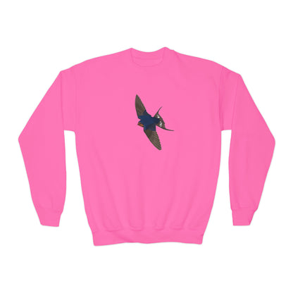 Barn Swallow Bird Birdwatching Youth Crewneck Sweatshirt