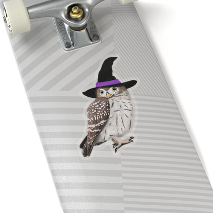 Owl Halloween Witch Hat Bird Sticker