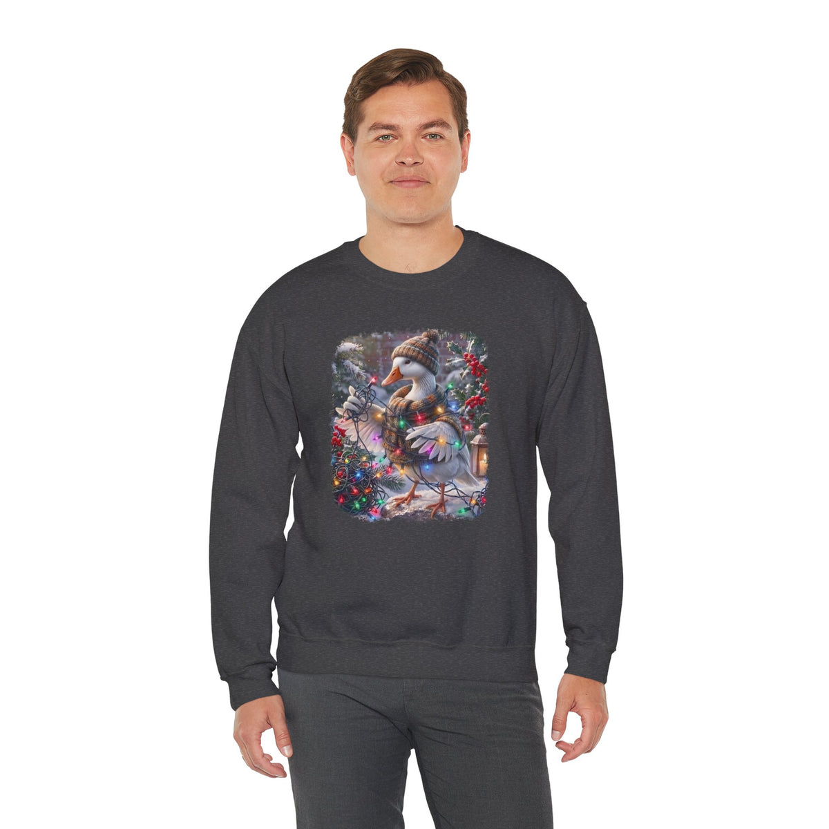 Goose Christmas Sweatshirt – Tangled Lights Winter Crewneck