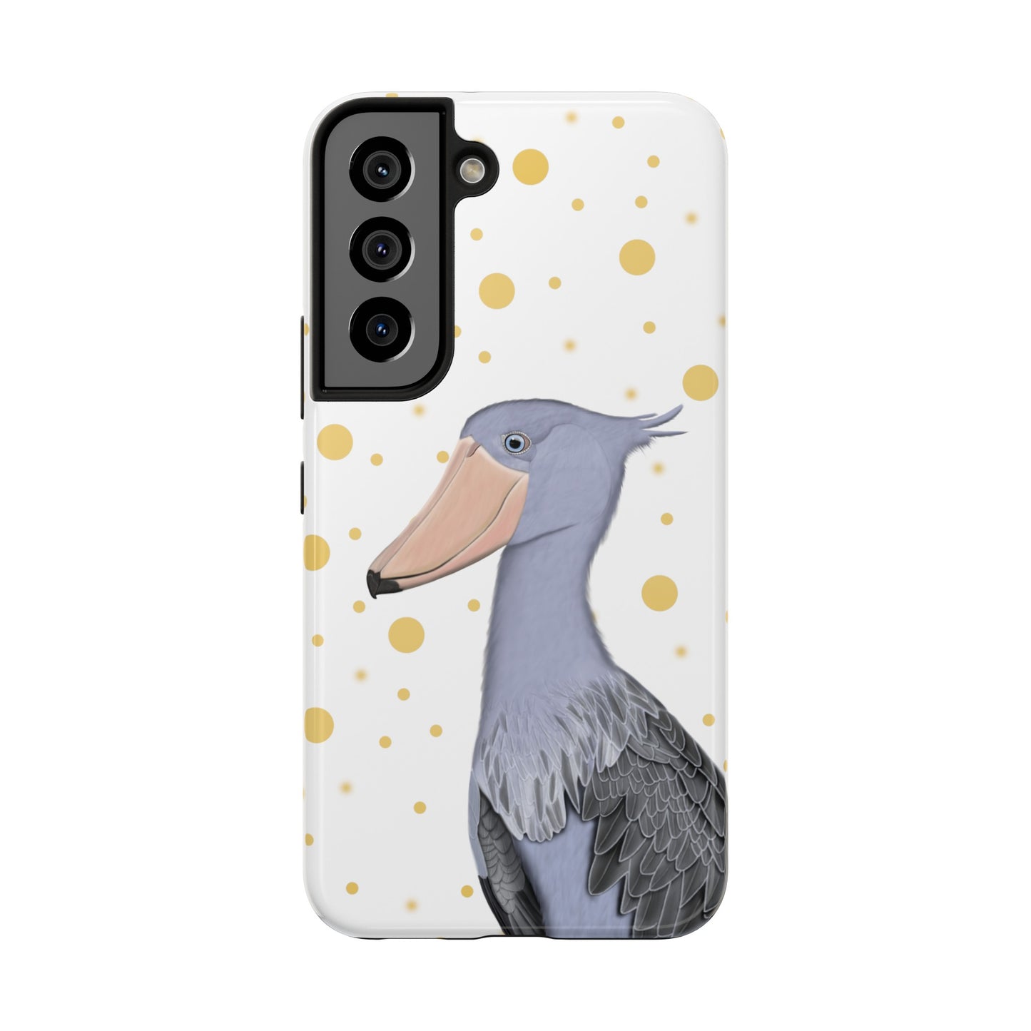 Shoebill Bird Art Tough Phone Case White