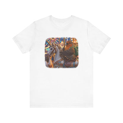 Robin Rosi Unicorn Carousel Premium T-Shirt for Bird Lovers