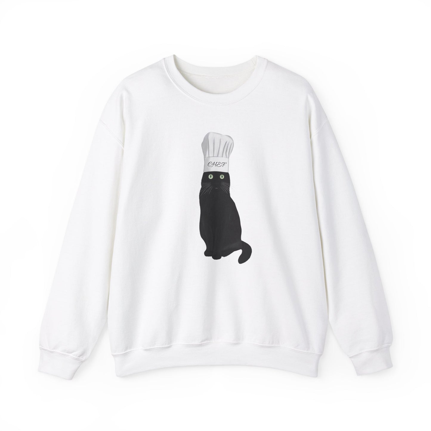 Black Cat Kitchen Chef Cat Lover Sweatshirt