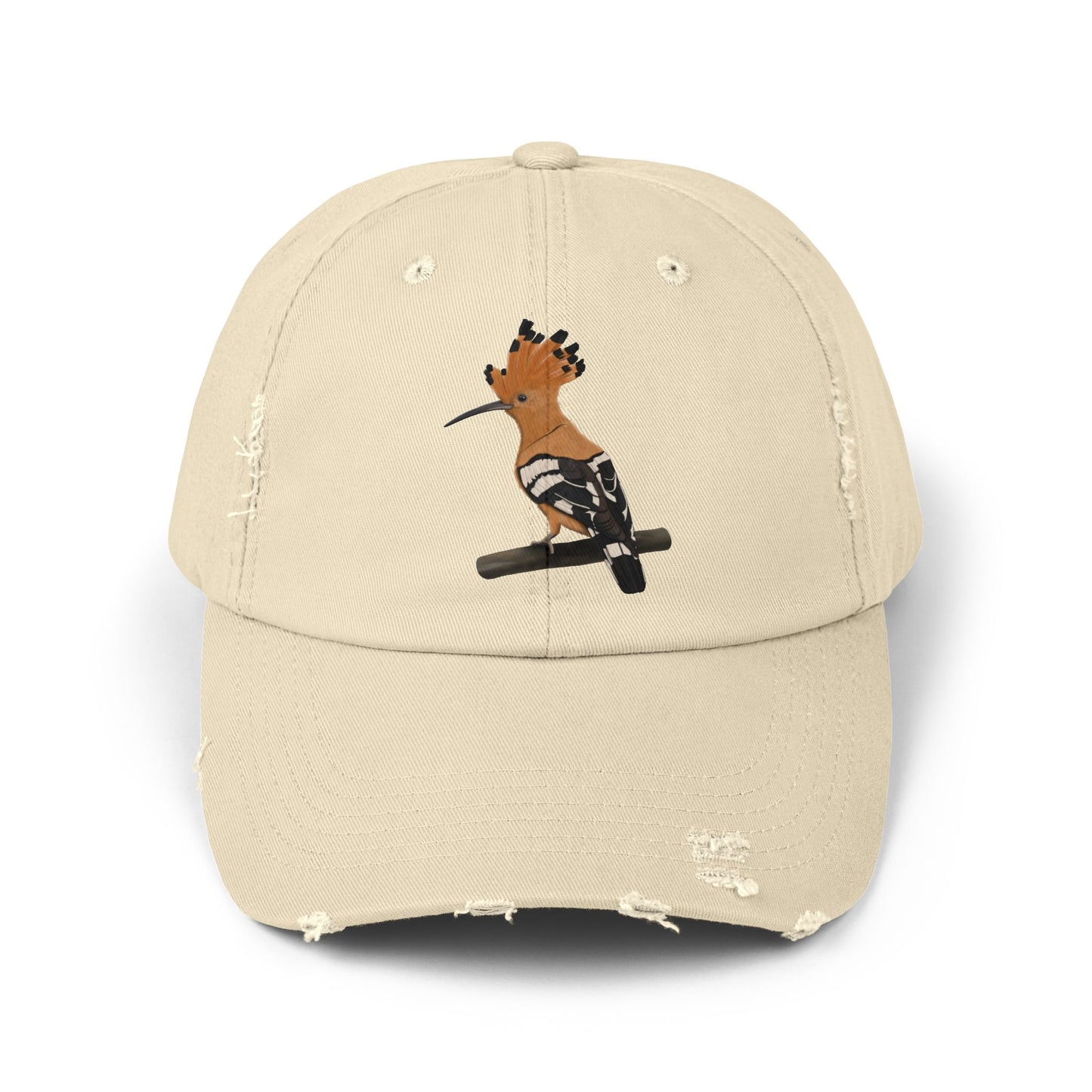 Hoopoe Bird Art Distressed Cap