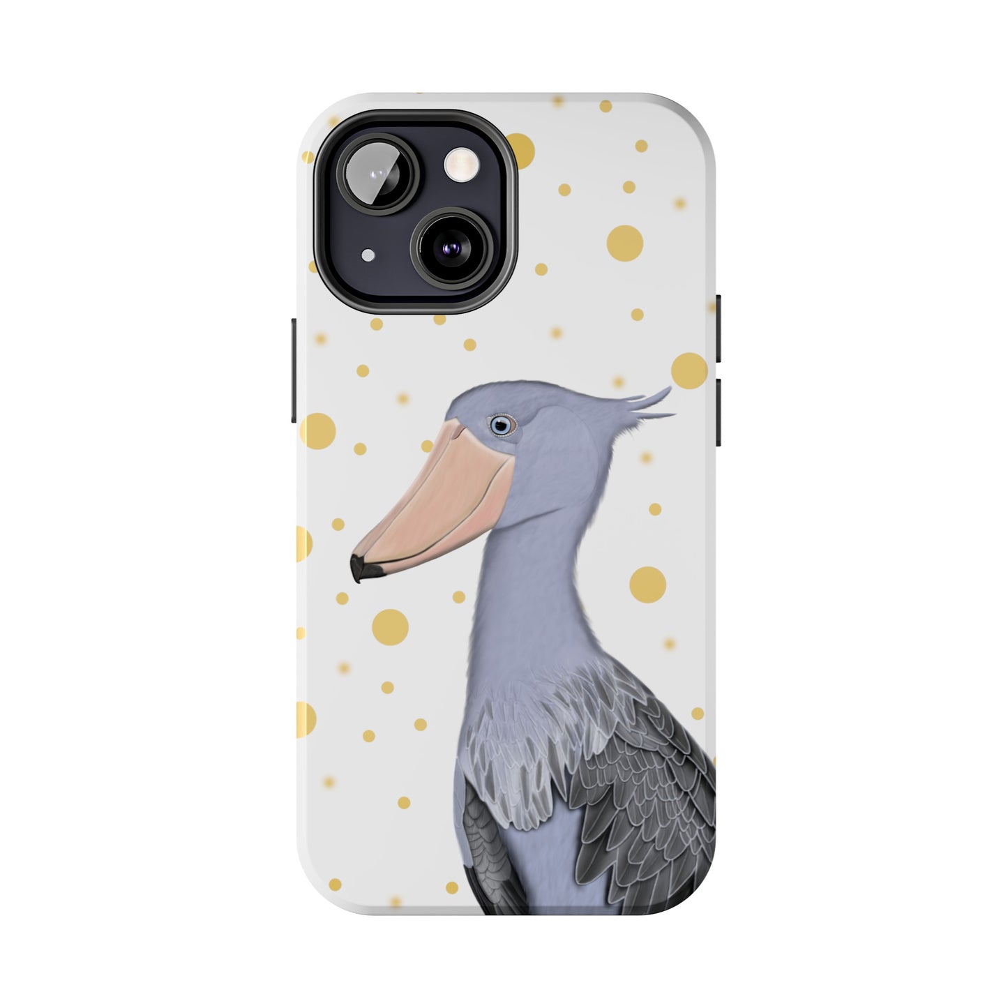 Shoebill Bird Art Tough Phone Case White