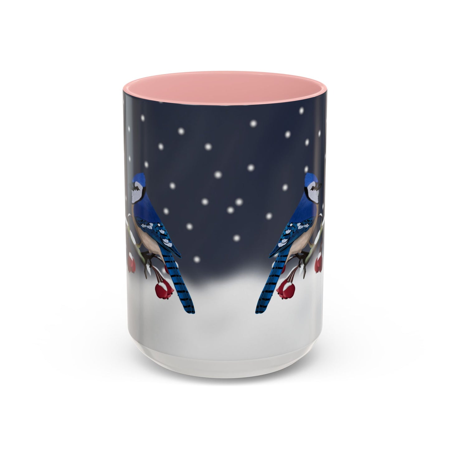 Blue Jay and Cardinal Bird Coffee Mug | Ceramic Christmas Gift for Bird Lovers