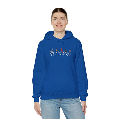 Birds Blue Jay Cardinal Robin Tree Swallow Bluebird Birding & Birdwatching Hoodie