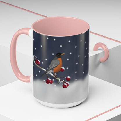 American Robin Bird Coffee Mug | Ceramic Christmas Gift for Bird Lovers