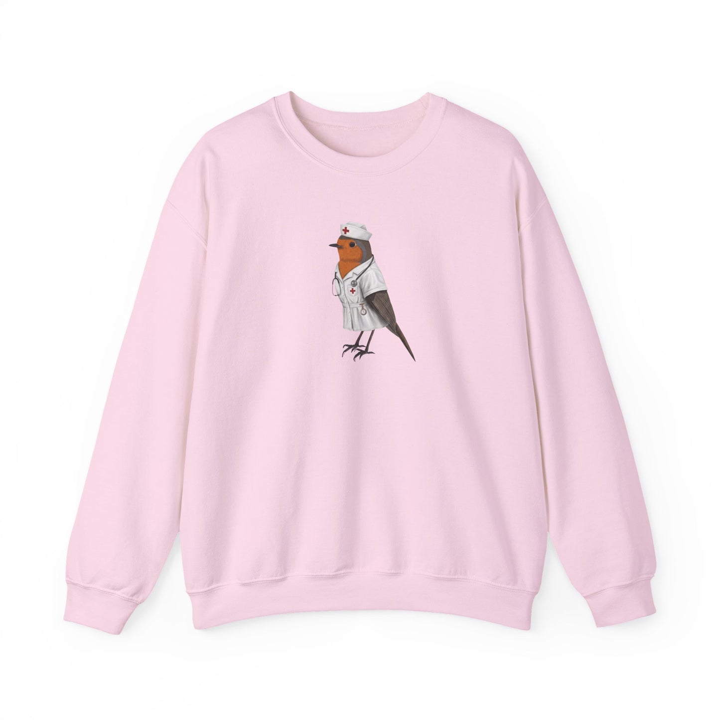 The Nurse Robin Sweatshirt - Cute Bird in Scrubs | RN & Nursing Student Gift