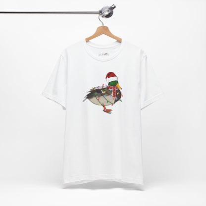 Mallard with Fairy Lights Christmas Bird T-Shirt