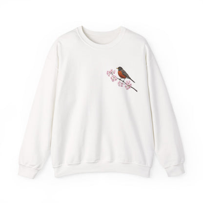 American Robin Sweatshirt on Animal Lover Gift background