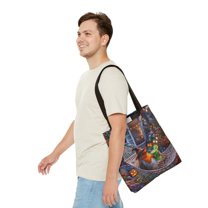 Robin Rosi Halloween Hammock Tote Bag for Spooky Season and Cozy Fall Lovers