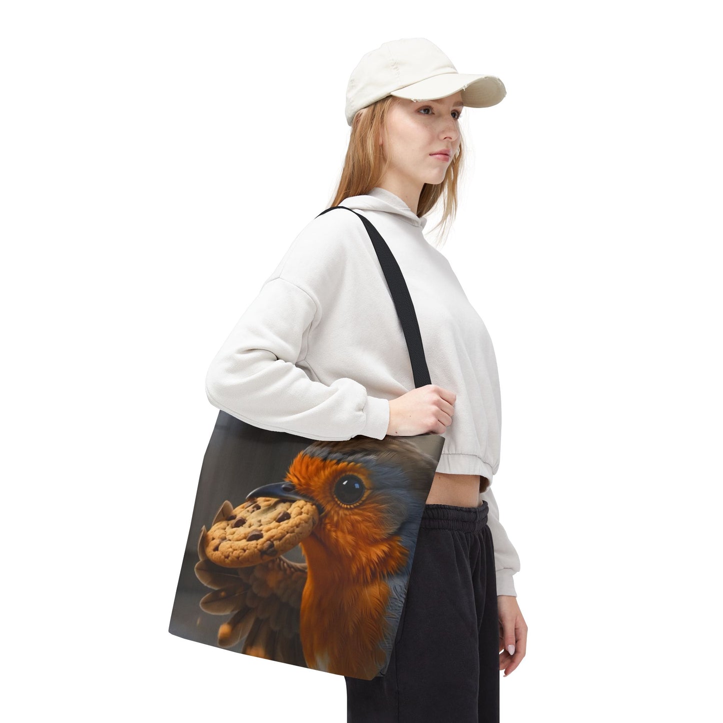 Robin Rosi Chocolate Cookie Tote Bag for Cozy Aesthetic Fans and Bird Lovers