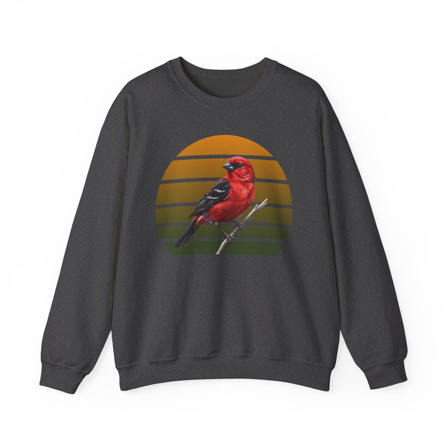 Scarlet Tanager Sweatshirt | Bird Watcher Crewneck | Unisex Songbird Gift for Bird Lovers