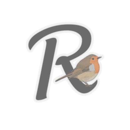 Robin Letter R Bird Kiss-Cut Sticker