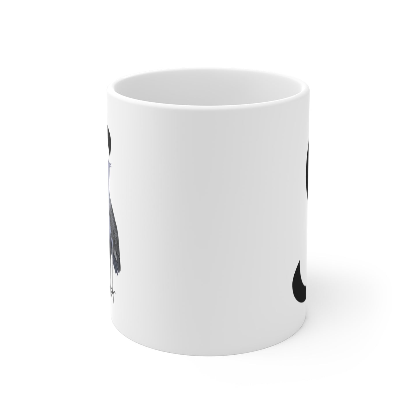 Shoebill Letter S Bird Ceramic Mug 11oz White