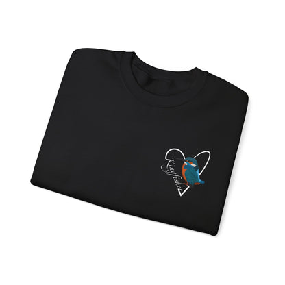 Kingfisher Heart Birdlover Biologist Bird Sweatshirt