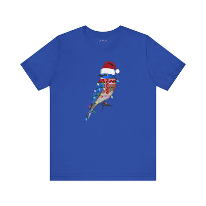 Bluebird with Fairy Lights Christmas Bird T-Shirt