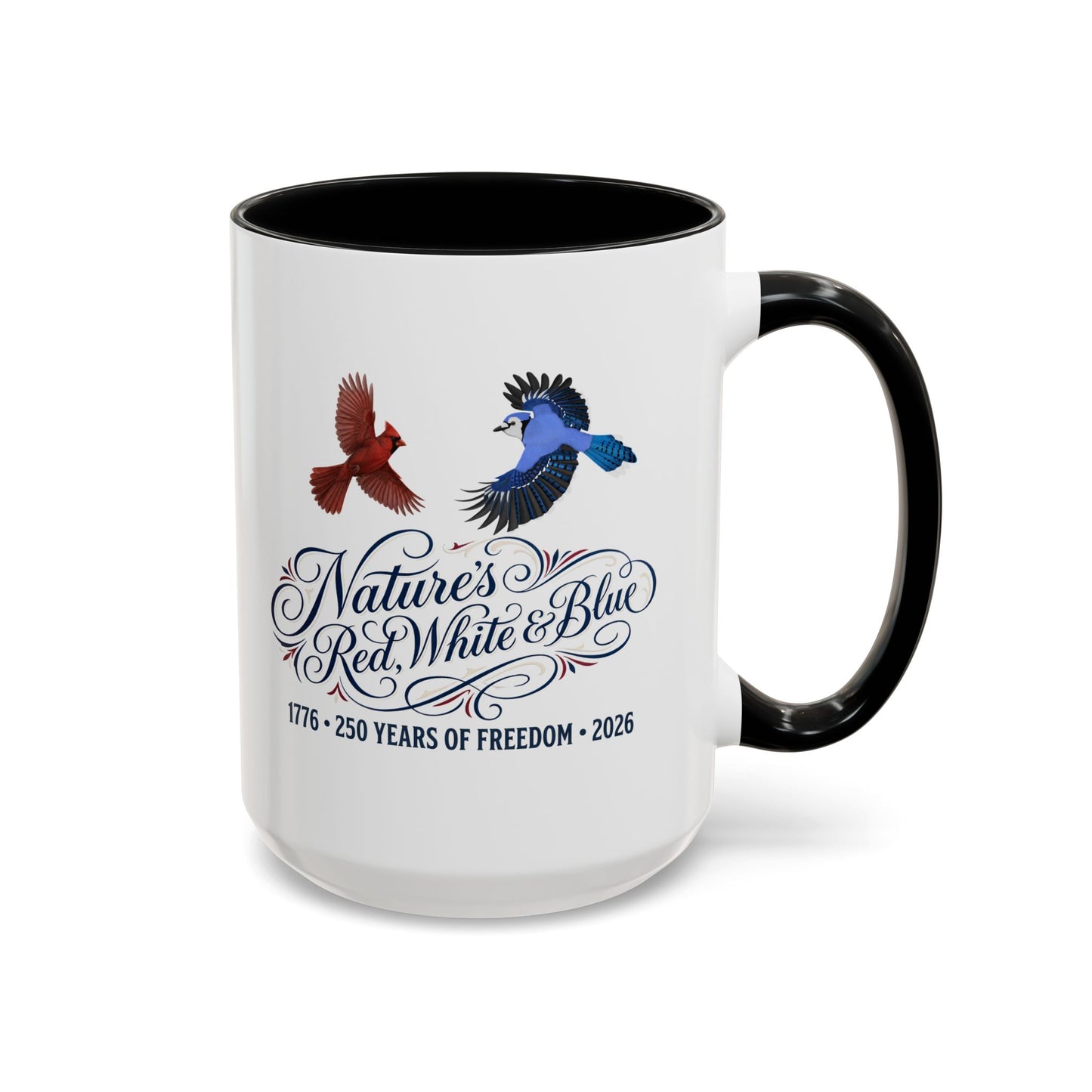 Cardinal & Blue Jay America 250 Mug | Red, White & Blue Ceramic Cup