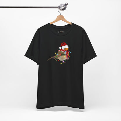 European Robin with Fairy Lights Christmas Bird T-Shirt