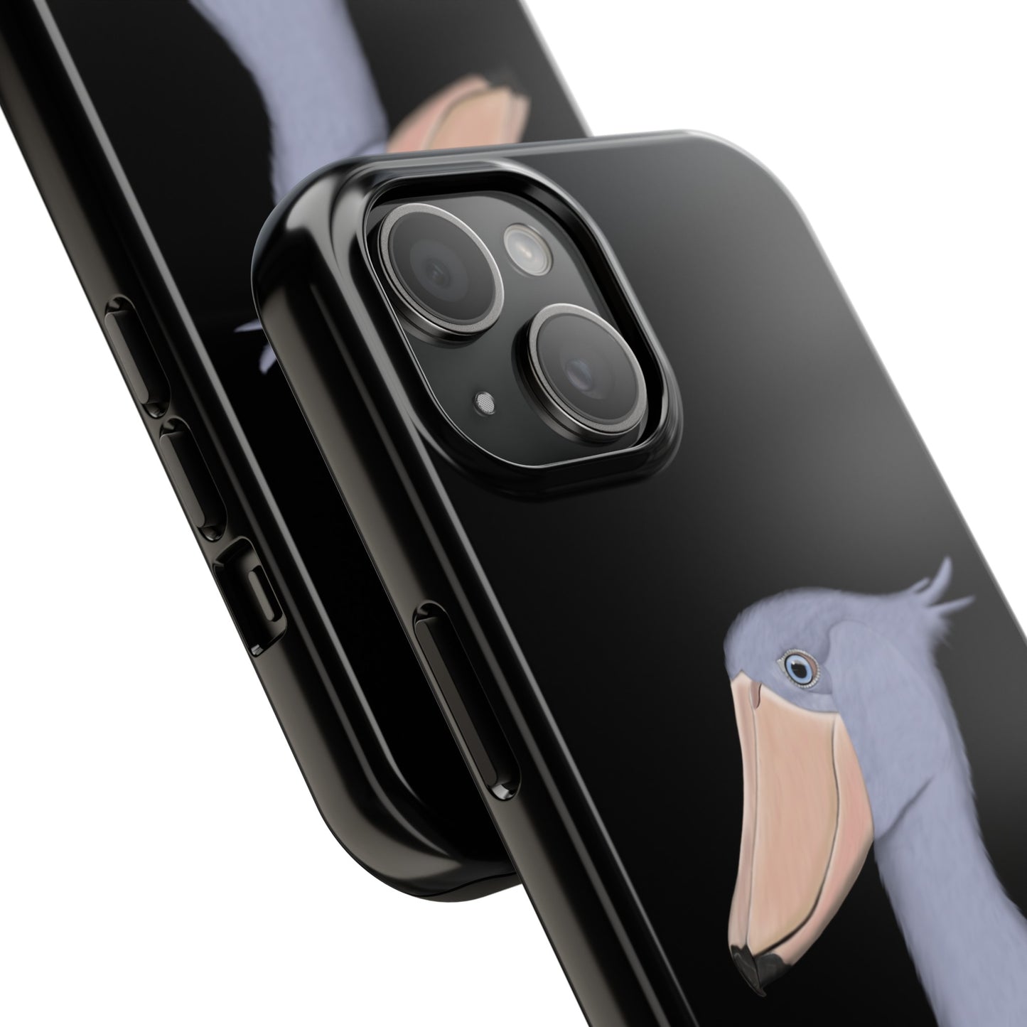 Shoebill Bird Art Tough Phone Case Black