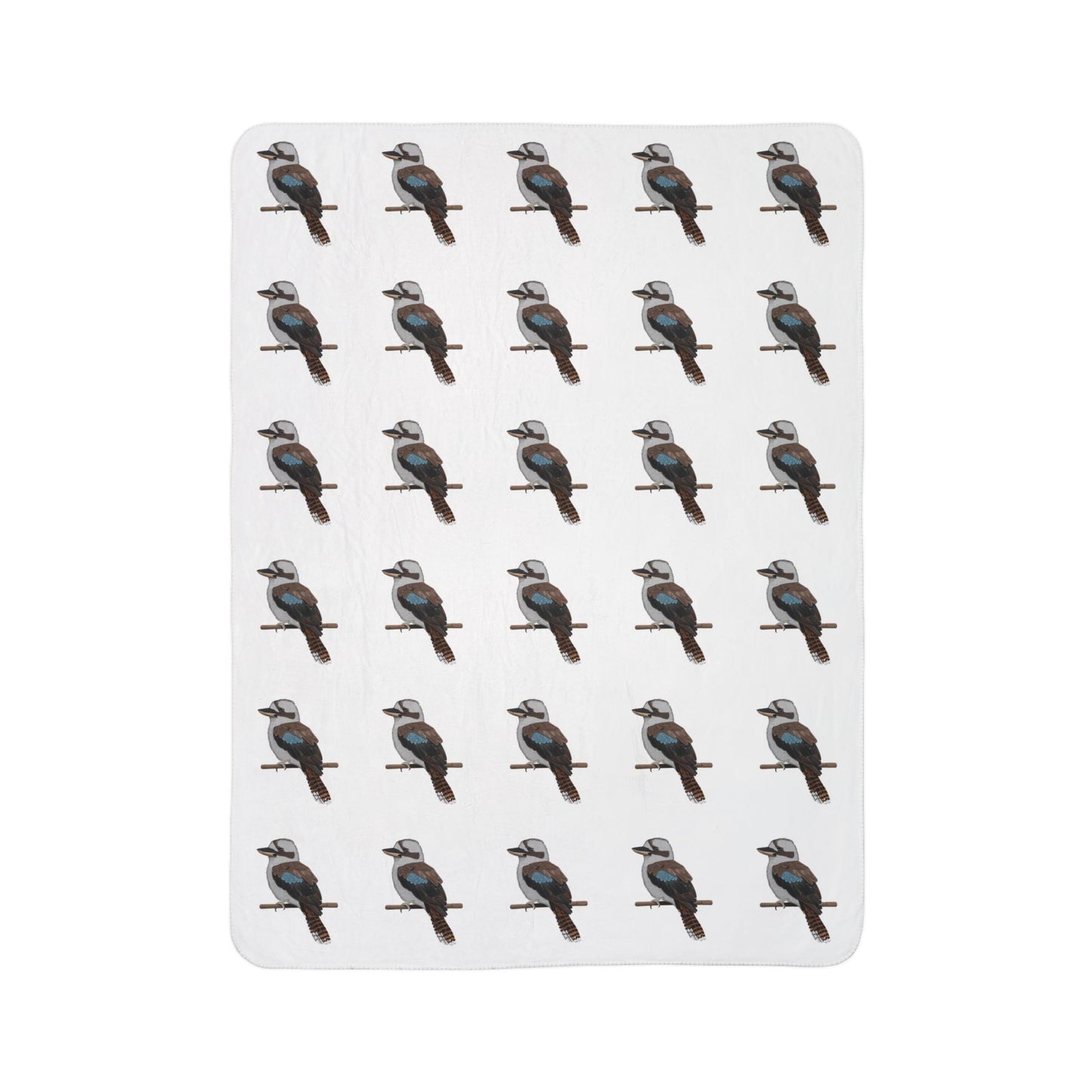 Kookaburra Art Fleece Sherpa Blanket (60"x80") - Thick, Ultra-Soft & Cozy Throw for Bird Lovers