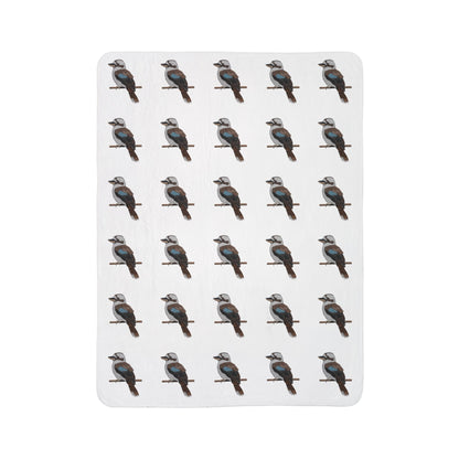 Kookaburra Art Fleece Sherpa Blanket (60"x80") - Thick, Ultra-Soft & Cozy Throw for Bird Lovers