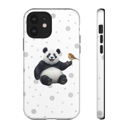 Rotkehlchen mit Panda iPhone & Google Pixel Tiermotiv Handyhülle - Tierisch guter Schutz