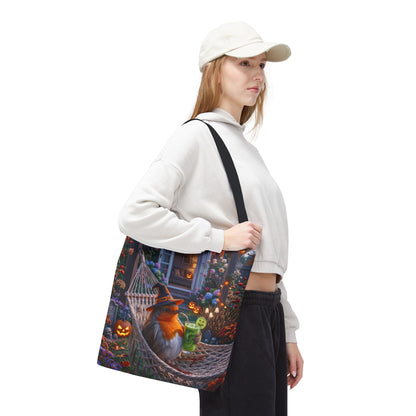Robin Rosi Halloween Hammock Tote Bag for Spooky Season and Cozy Fall Lovers