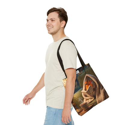 Robin Rosi Cozy Reading Tote Bag for Book Lovers and Bird Enthusiasts