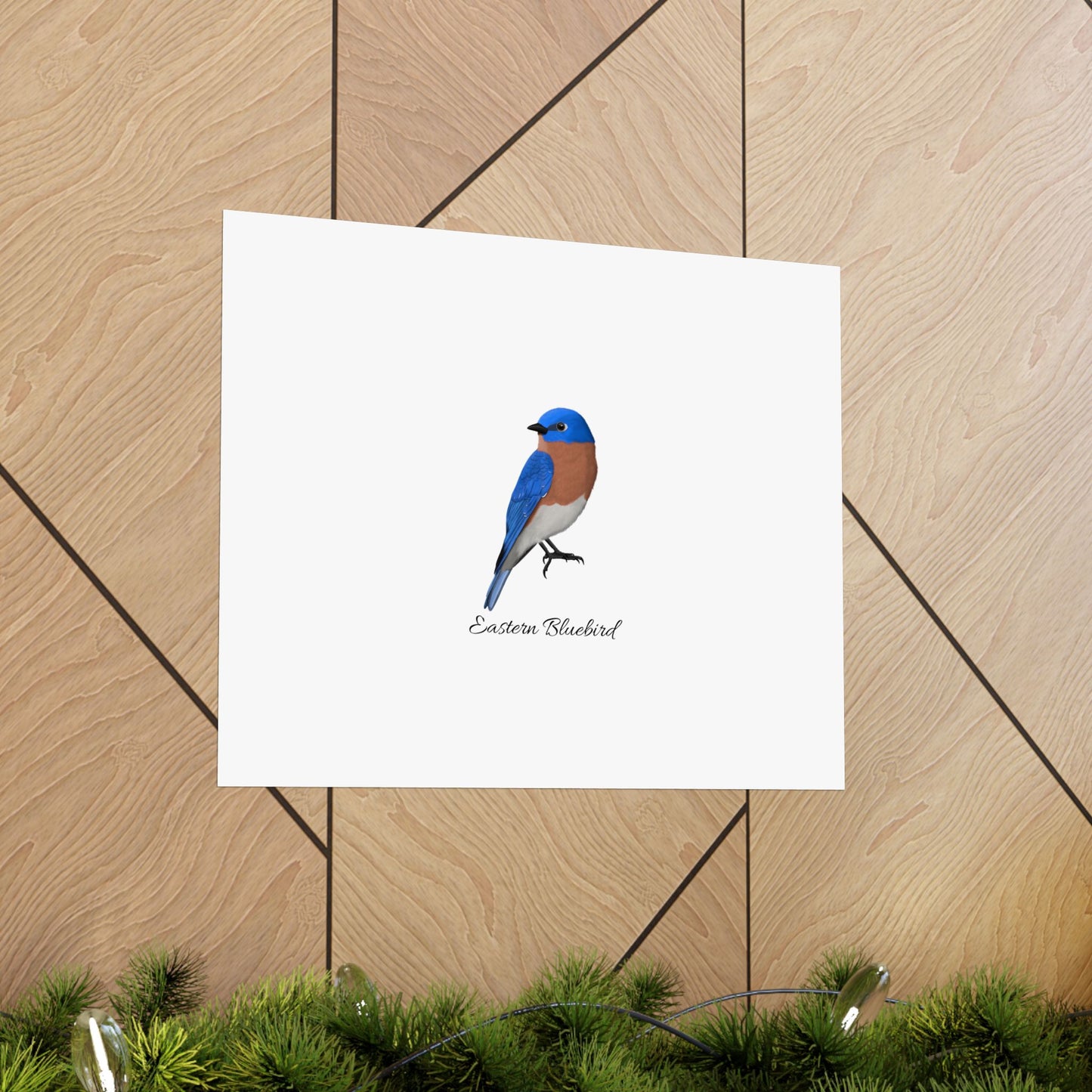 Eastern Bluebird Bird Birding Matte Poster