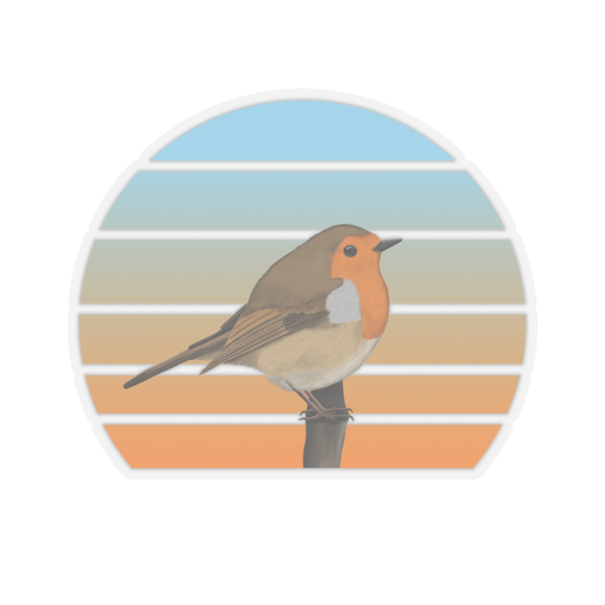 European Robin Bird Sticker