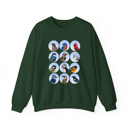 Birds Sweatshirt Bluebird Cardinal Robin Blue Jay Puffin Bird Watching & Bird Lovers